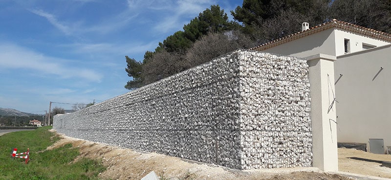 Mur anti-bruit en gabions